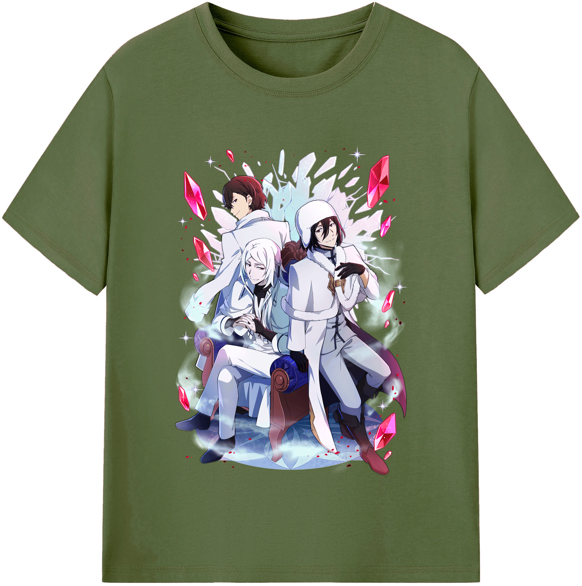 （画像用） 文豪ストレイドッグス Bungo Stray Dogs 綿100％半袖Tシャツ（フロントプリント）